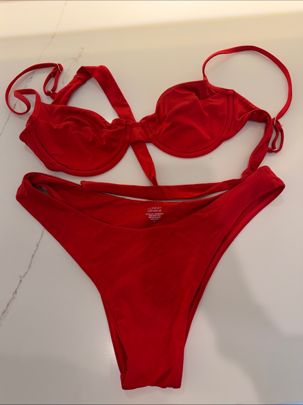 Monday Swimwear Red Underwire Bikini Set - Women Swim